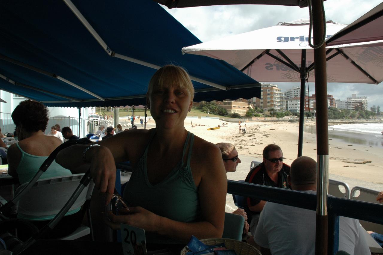 Kelly at coffee shop on Cronulla Beach