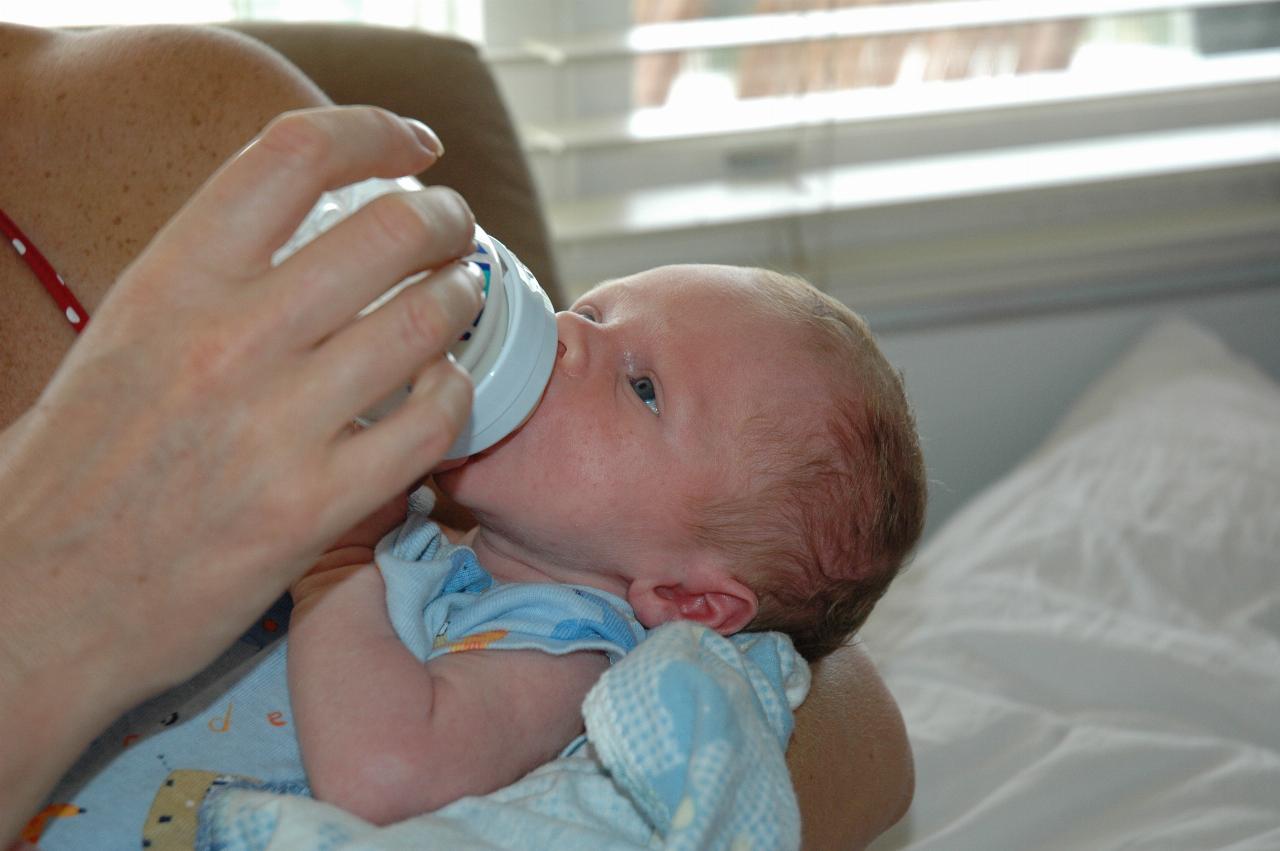 Little Cooper Wallace in his mum's arms