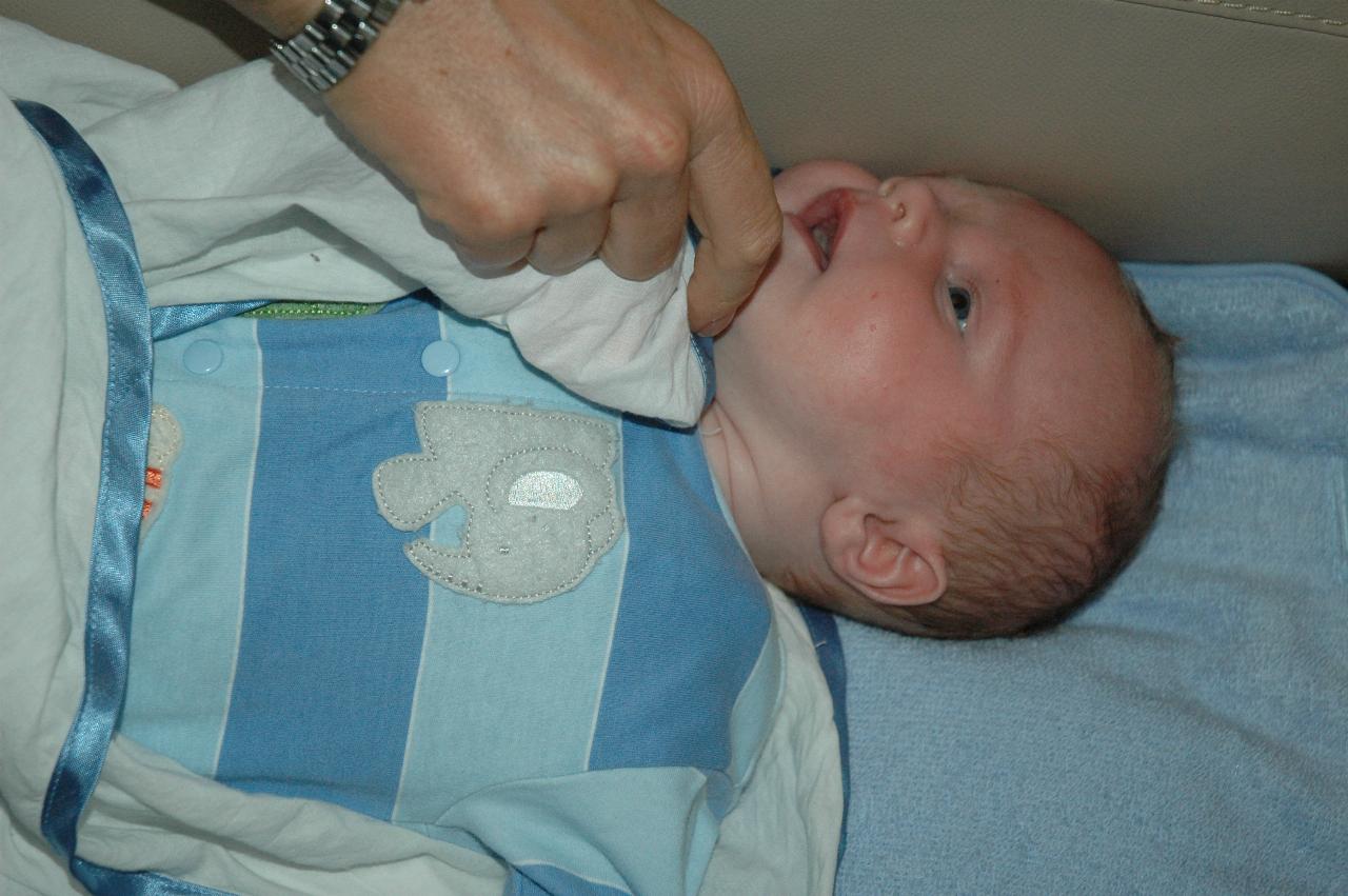 Baby Cooper's smile at Padstow - first smile captured