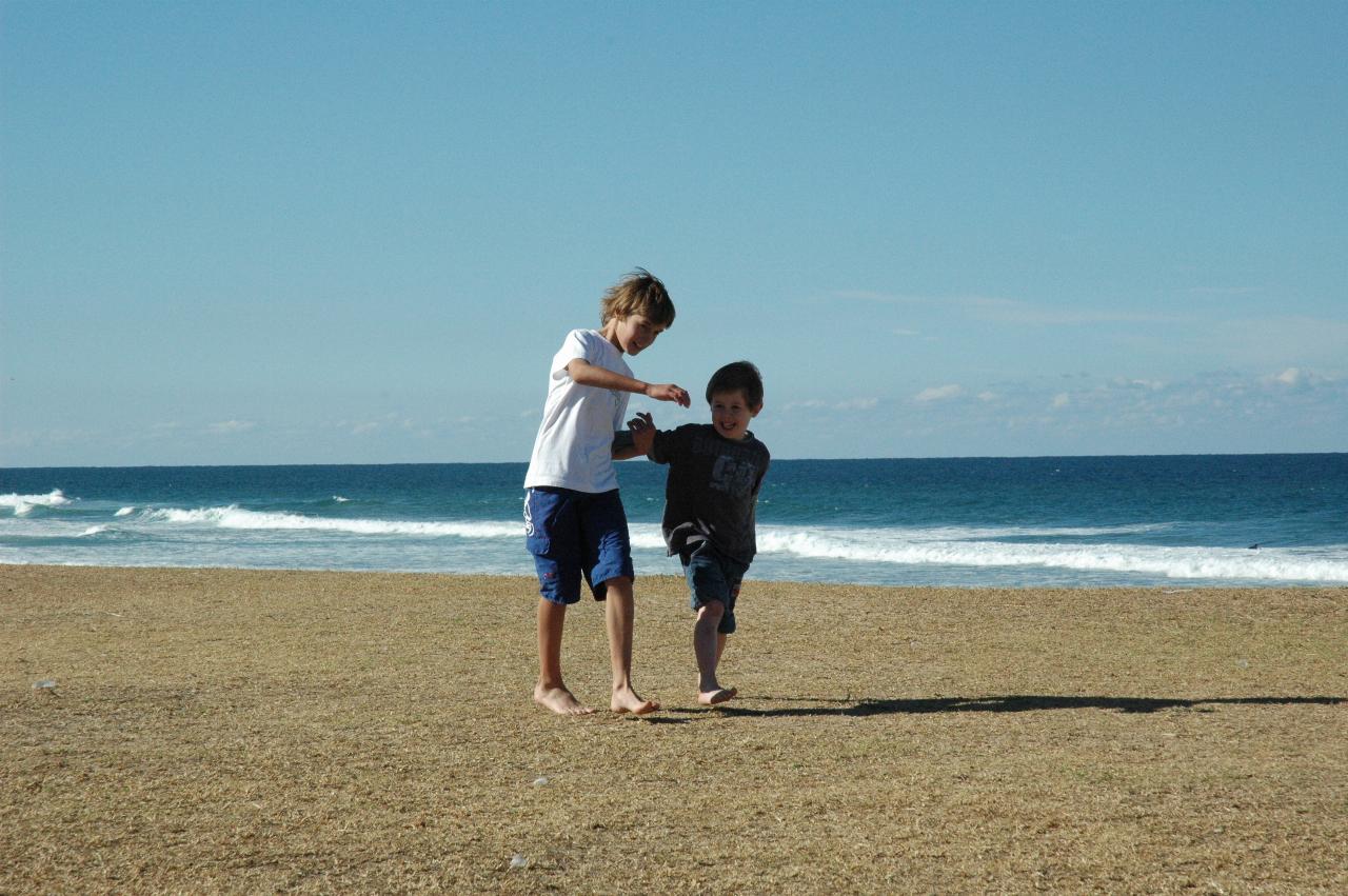 Mother's Day at Thirroul: Gile and Jake Crofts (cousins)