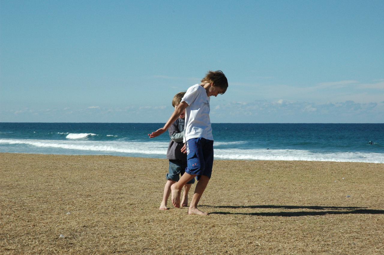 Mother's Day at Thirroul: Gile and Jake Crofts (cousins)