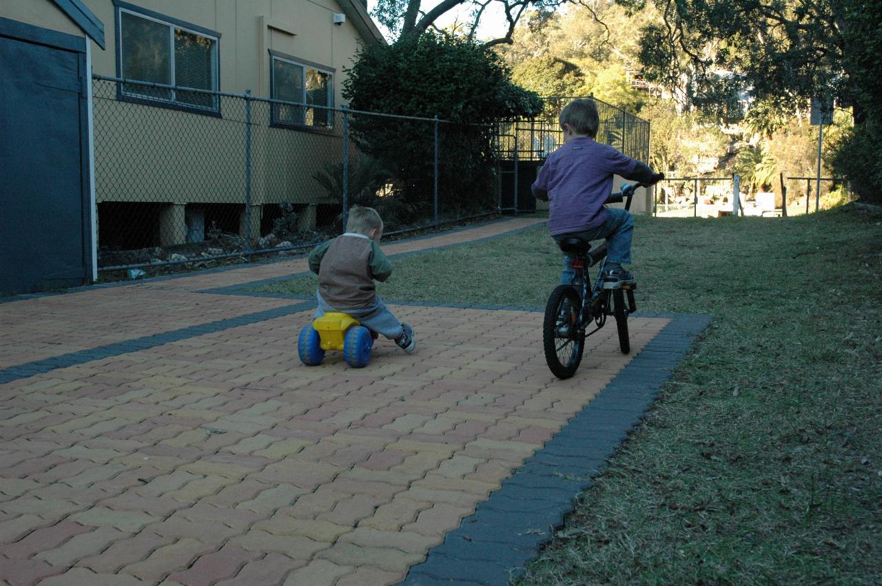 Brothers Crofts riding at Woronora