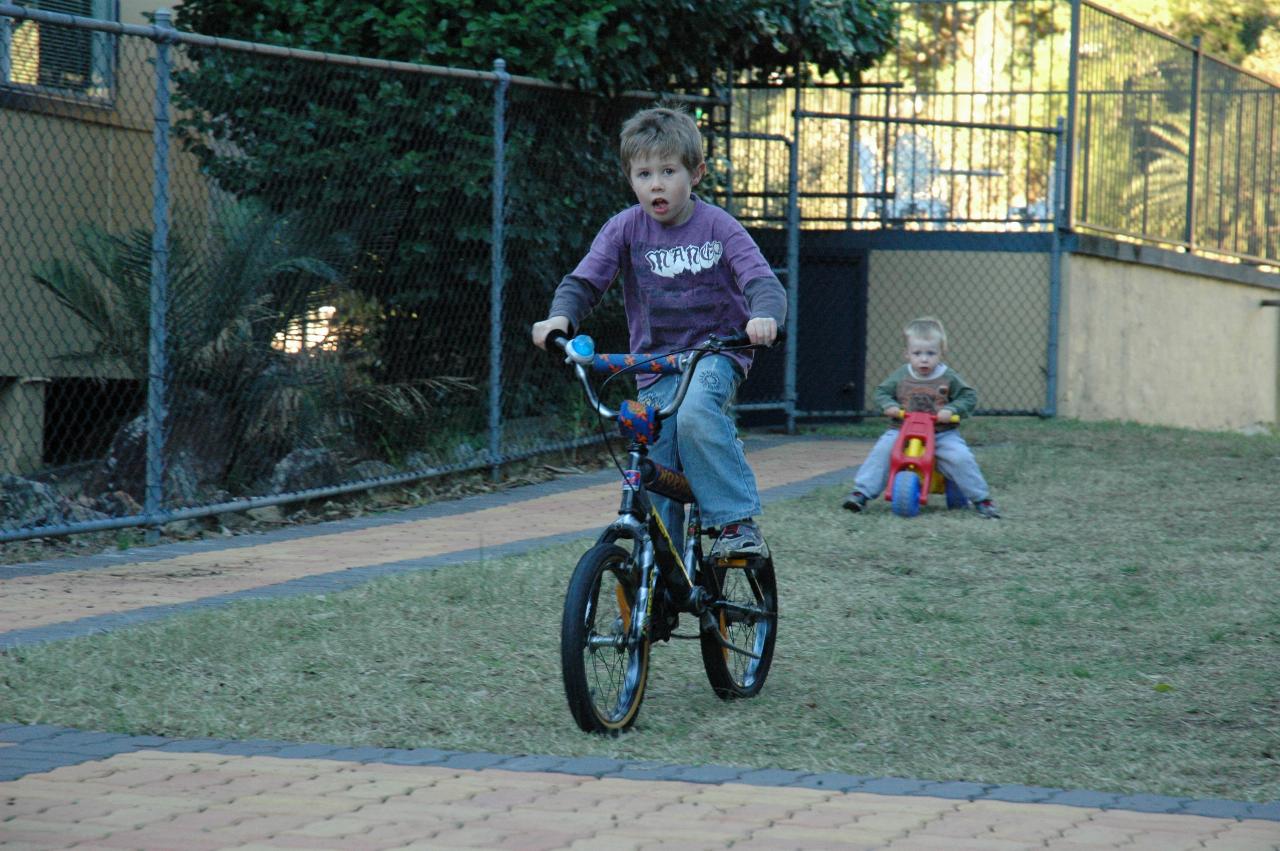 Brothers Crofts riding at Woronora