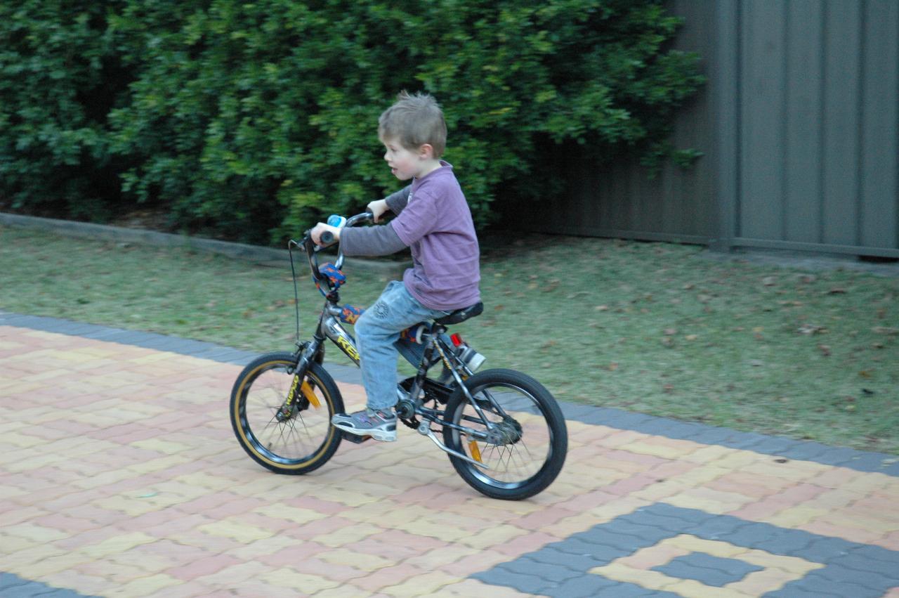 Jake Crofts riding along at Woronora