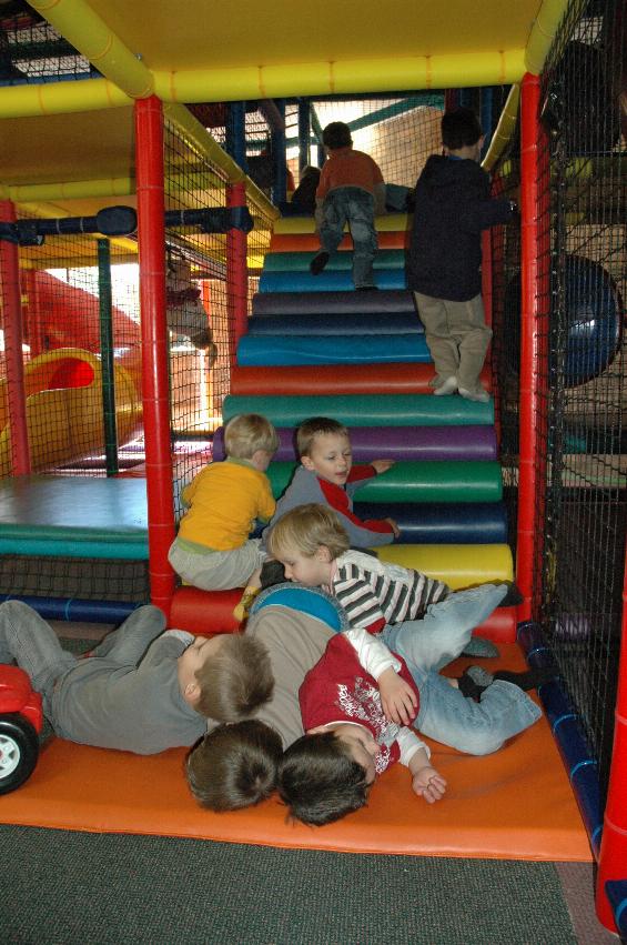 Jake's birthday at Crazy Maze: chaos on the bumpy slide