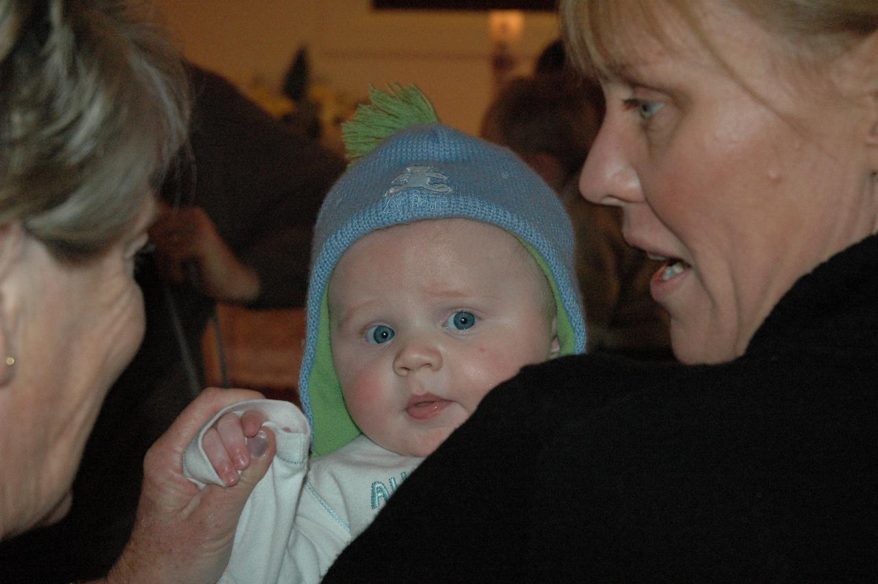 Baby Cooper after the Baptism, still in St. Mary's, Milton