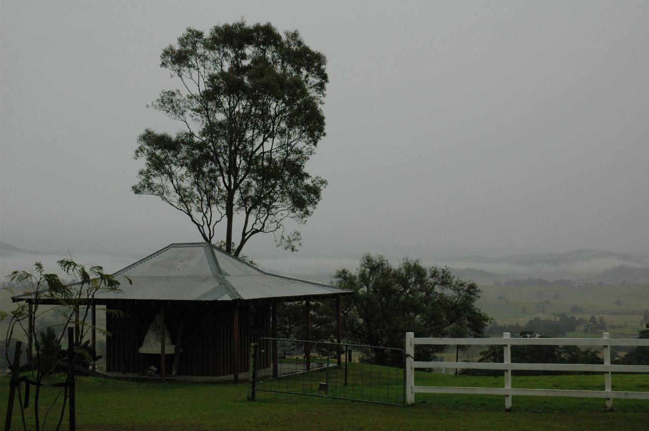 View out over the countryside from St. Mary's, Milton after Cooper's Baptism