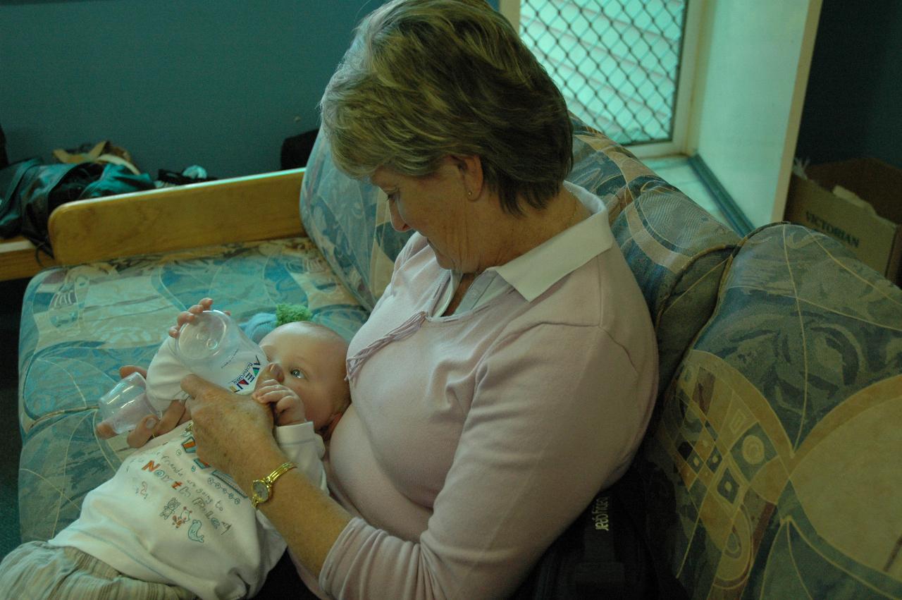 Cooper with Sandra Wallace, his paternal grandmother