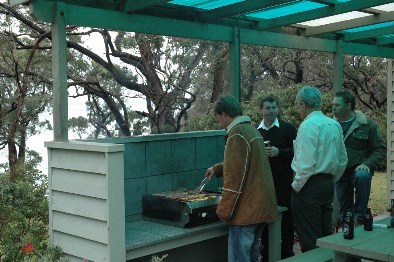 Cameron (cooking), Peter Currey, Peter H and Glenn, cooking for Cooper's Baptism celebration