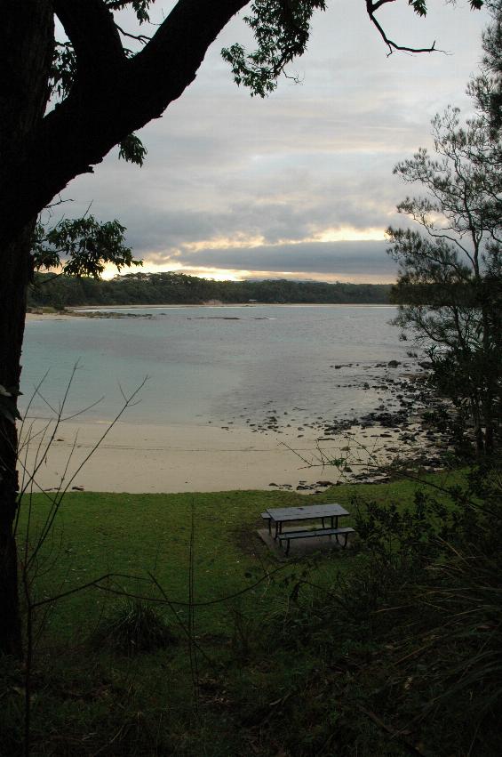 From Bendalong looking to sunset over Manyana