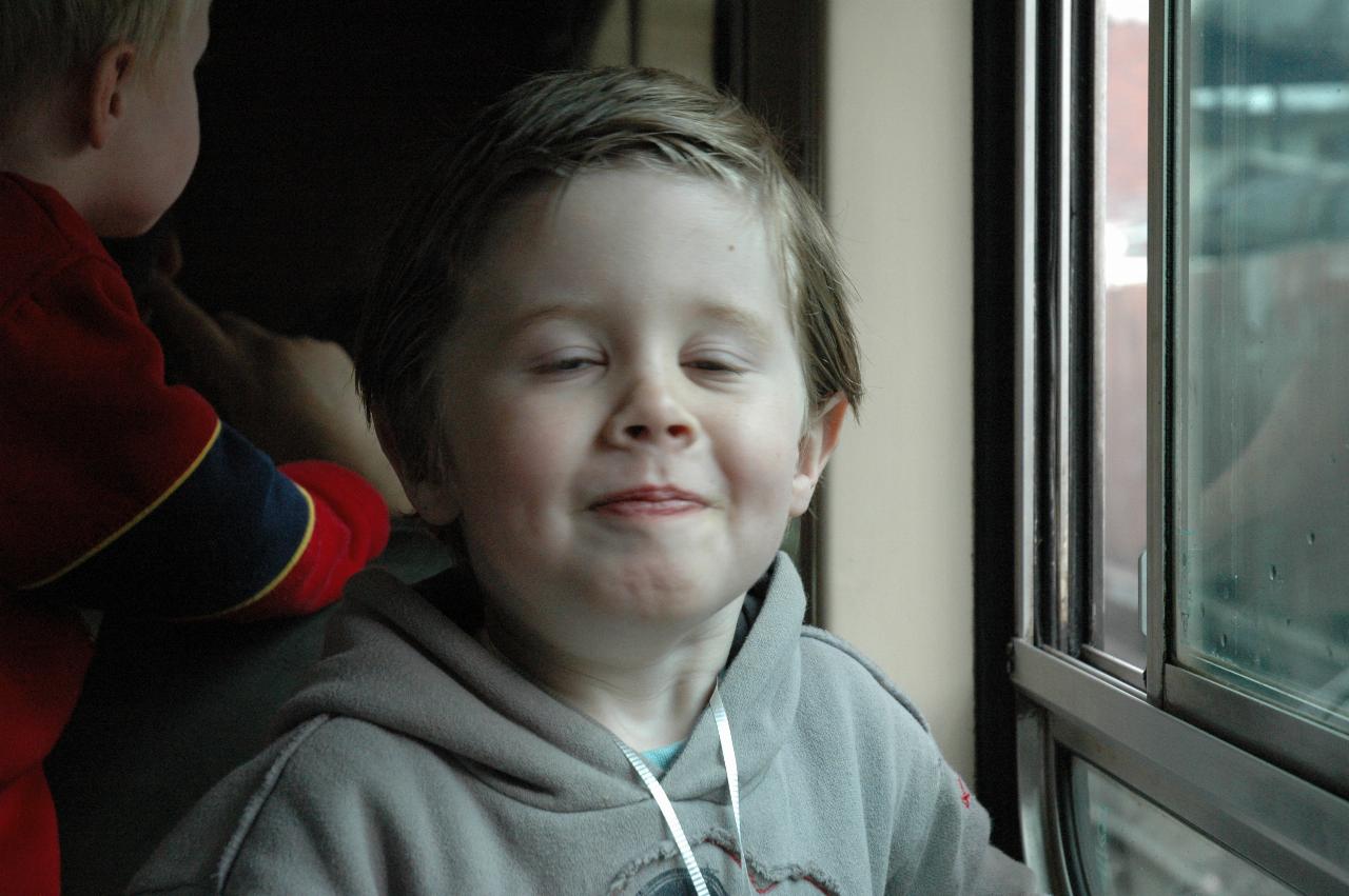 Jake on Central's 100th anniversary steam train ride to Hurstville