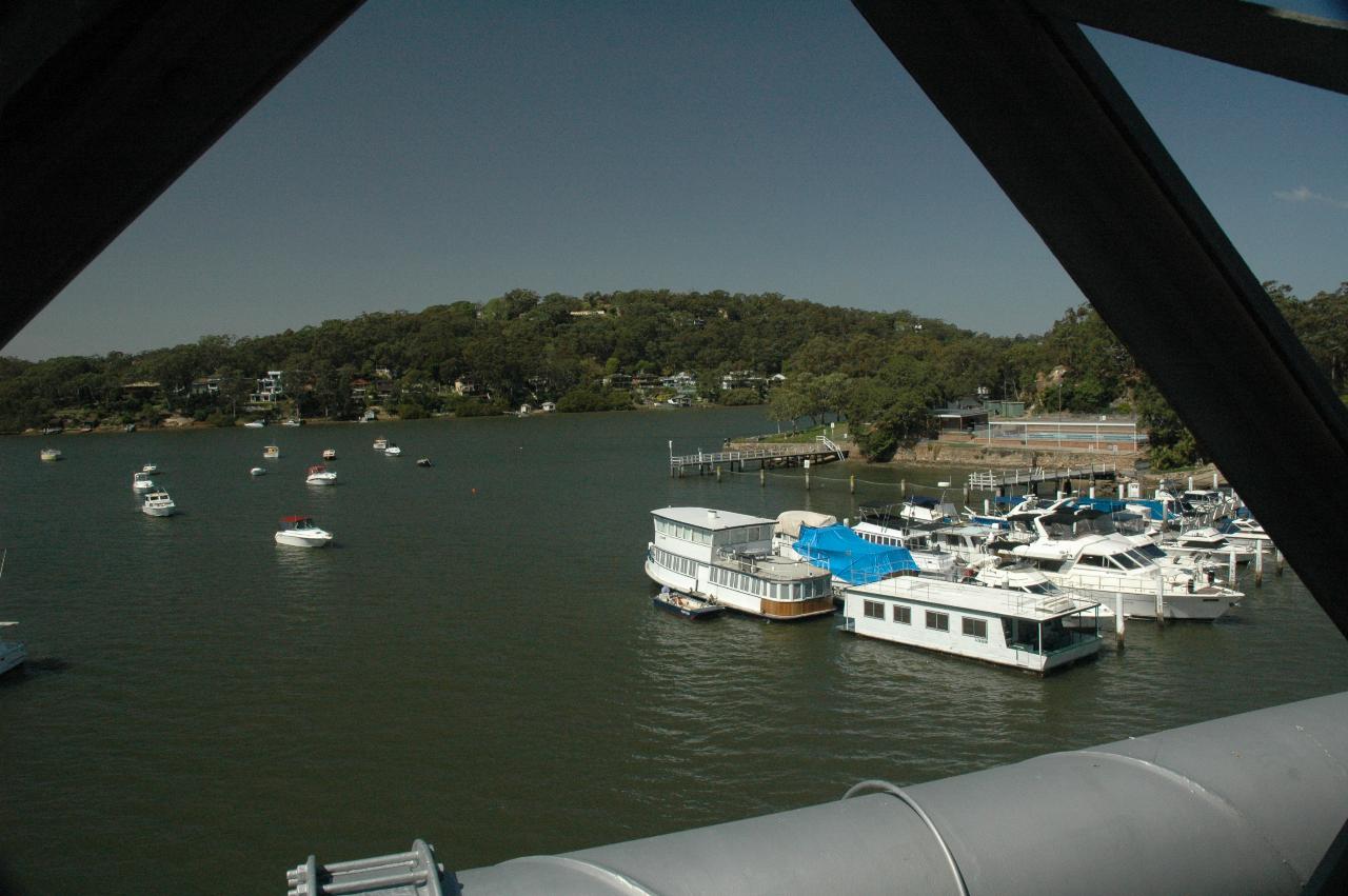 Como Marina as viewed from old Como railway bridge