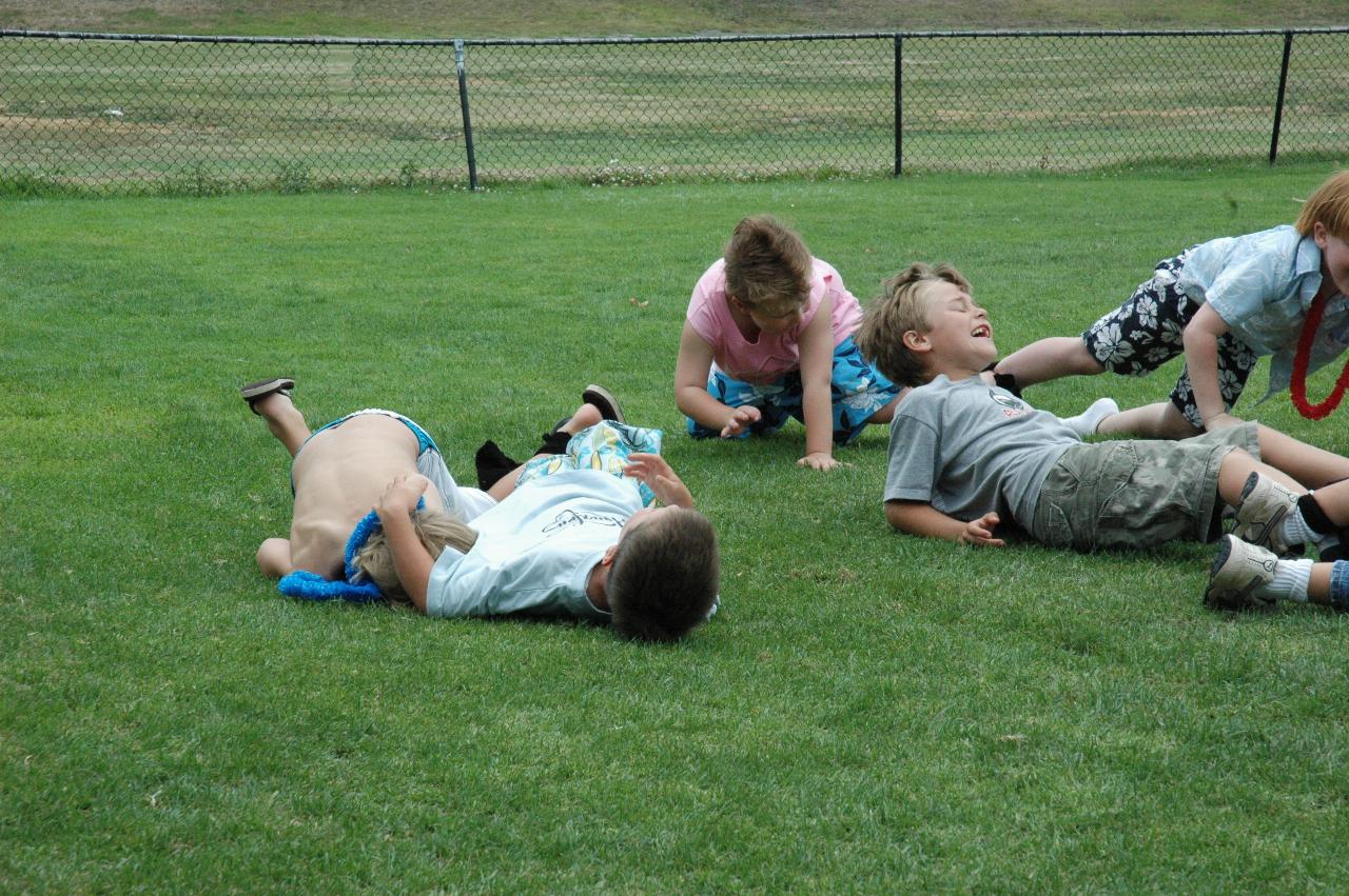 Tynan's 7th birthday party: The three legged race is over for some right at the start