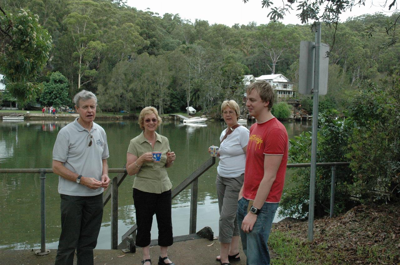 Christmas on Woronora: Peter, Di, Bev and (surprise) Keiran