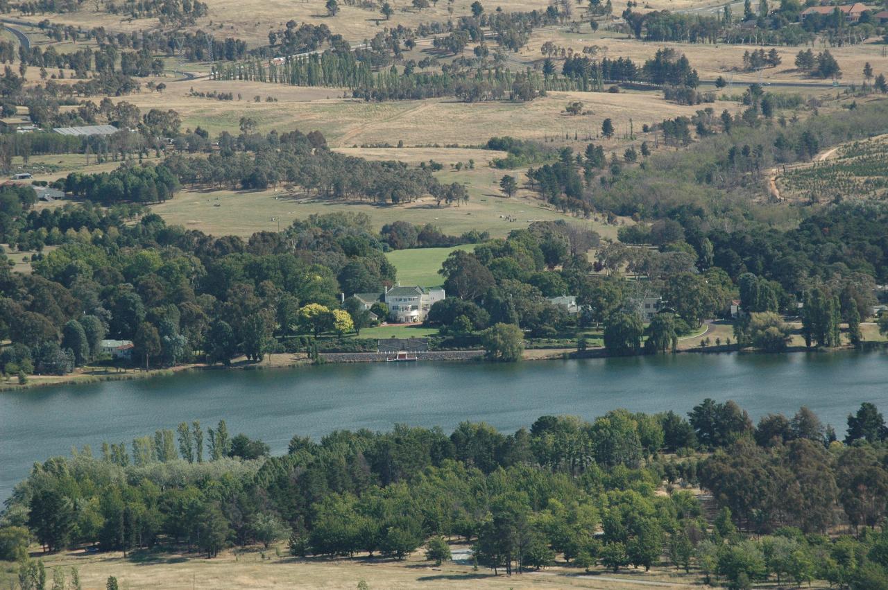 Governor General's residence, Yarralumla, on shores of Lake Burley Griffin