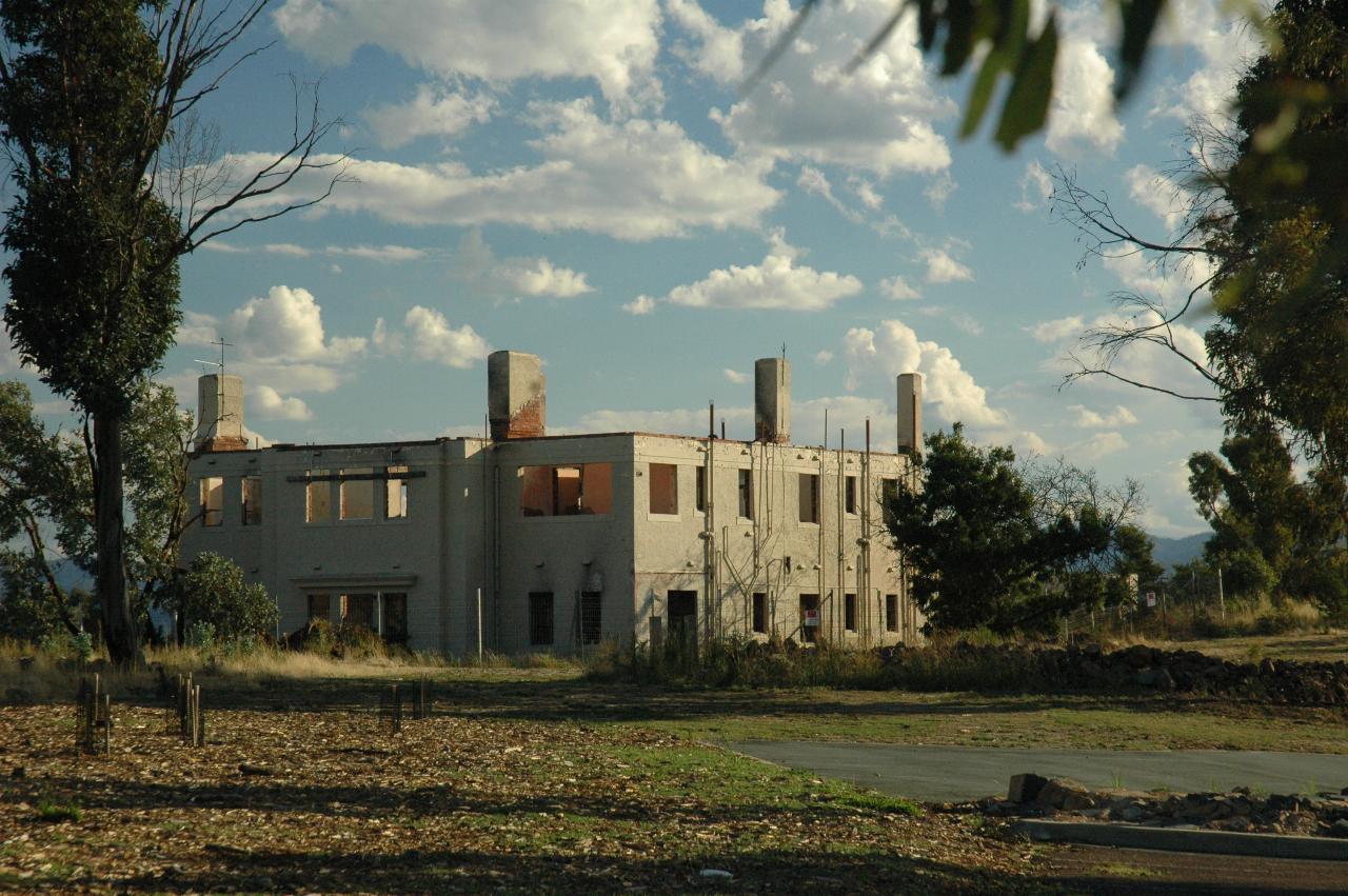 Gutted remains of some building at Mt. Stromlo