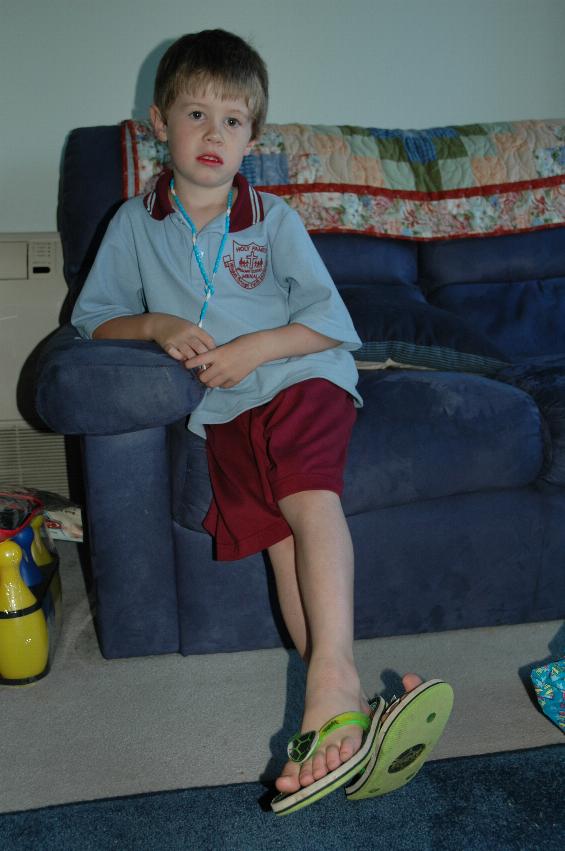 Cooper's First Birthday: Jake in his sports day school outfit