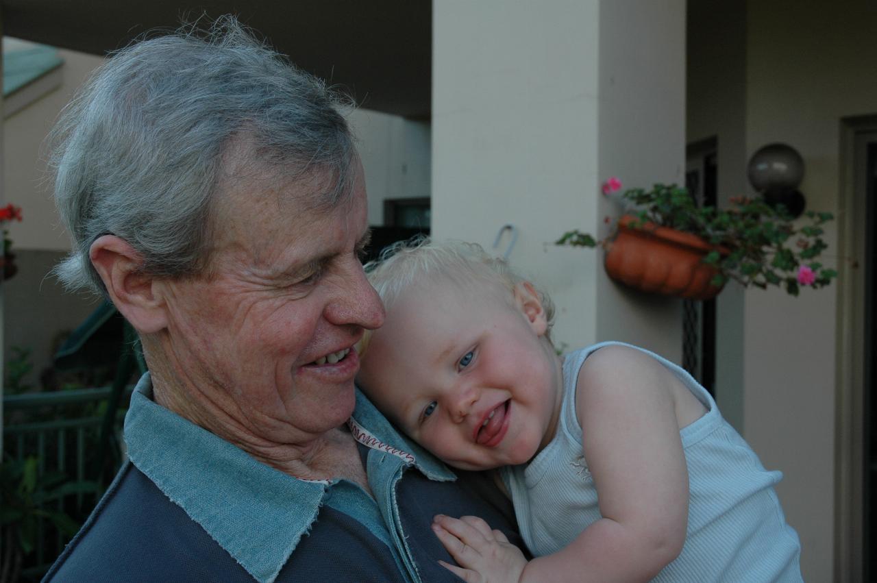 Cooper's First Birthday: Peter with a very happy Cooper