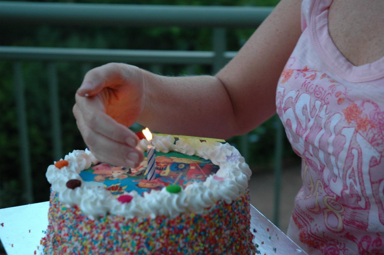 Cooper's First Birthday: The cake arriving