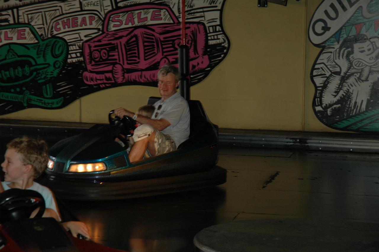 Luna Park Day: Peter and Flynn on the Dodgem Cars