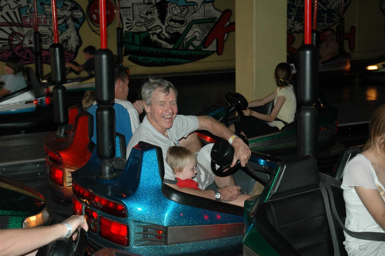 Luna Park Day: Peter and Flynn on the Dodgem Cars