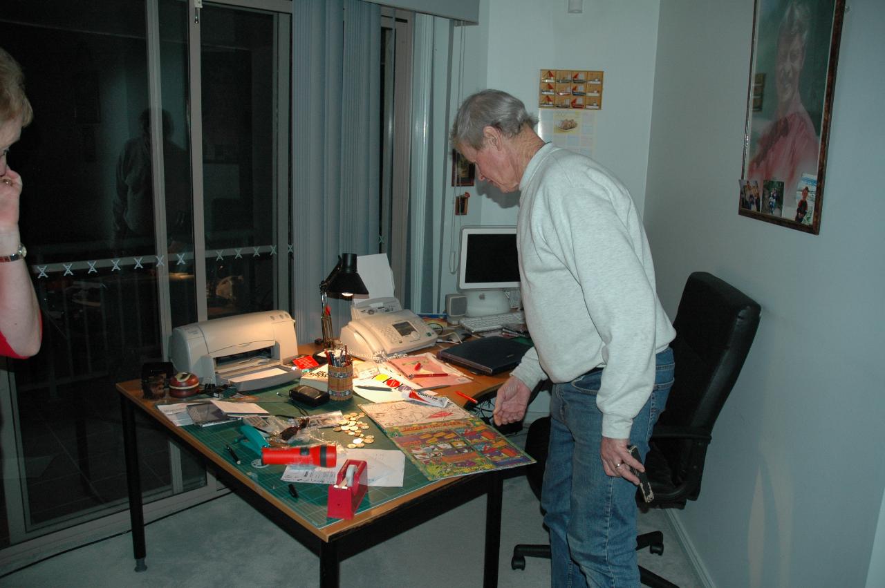 Peter's 66th Birthday: Peter's desk after \