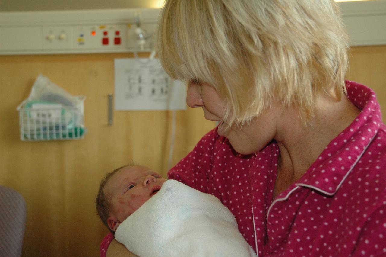 Kelly and Baby Lily, just 18 hours old