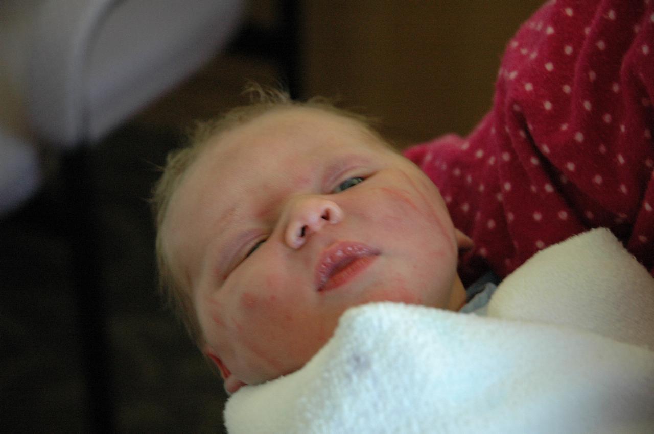 Kelly and Baby Lily, just 18 hours old