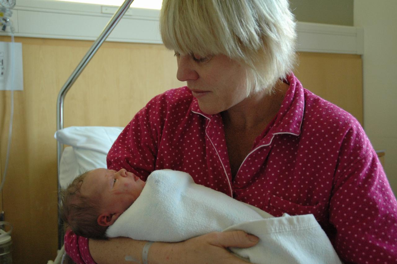 Kelly and Baby Lily, just 18 hours old