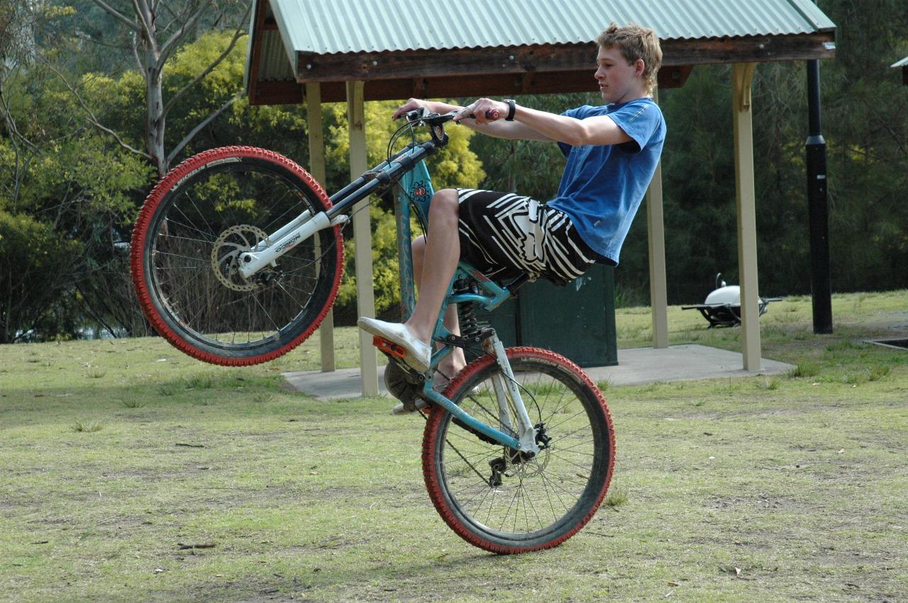 Fathers Day at Burnum Burnum Reserve: Boyd's son Dylan strutting his stuff