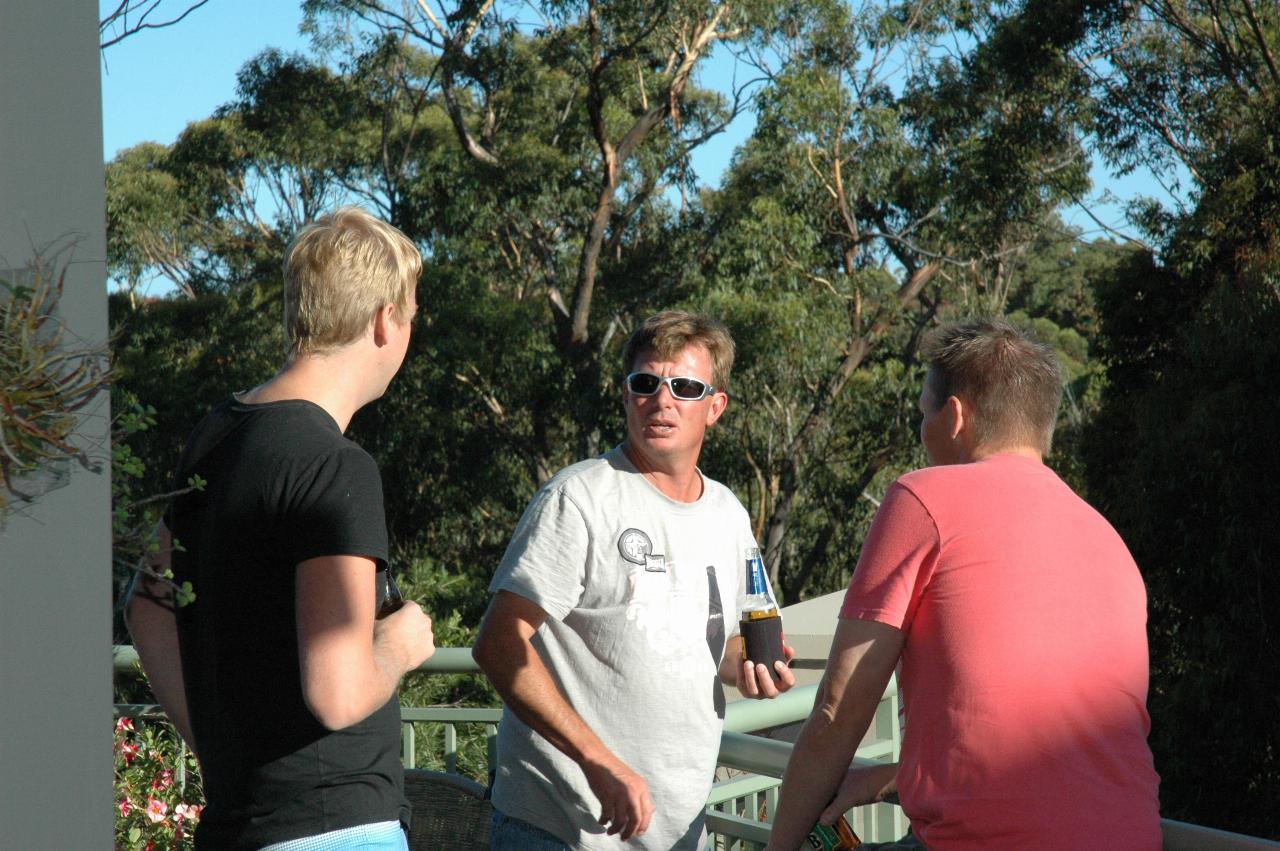 Christmas dinner at Illawong: Brothers-in-law: Keiran, Cameron and Glenn