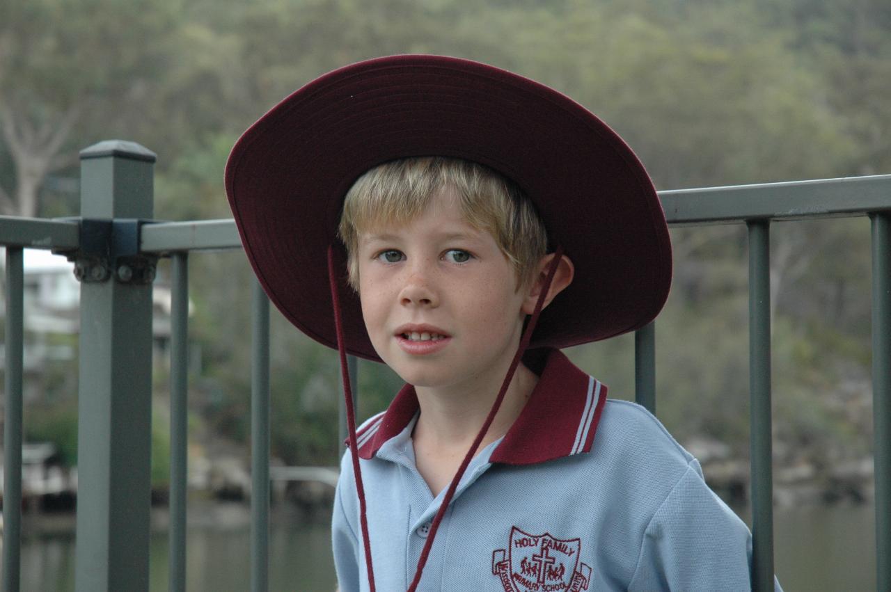 Jake wearing hat