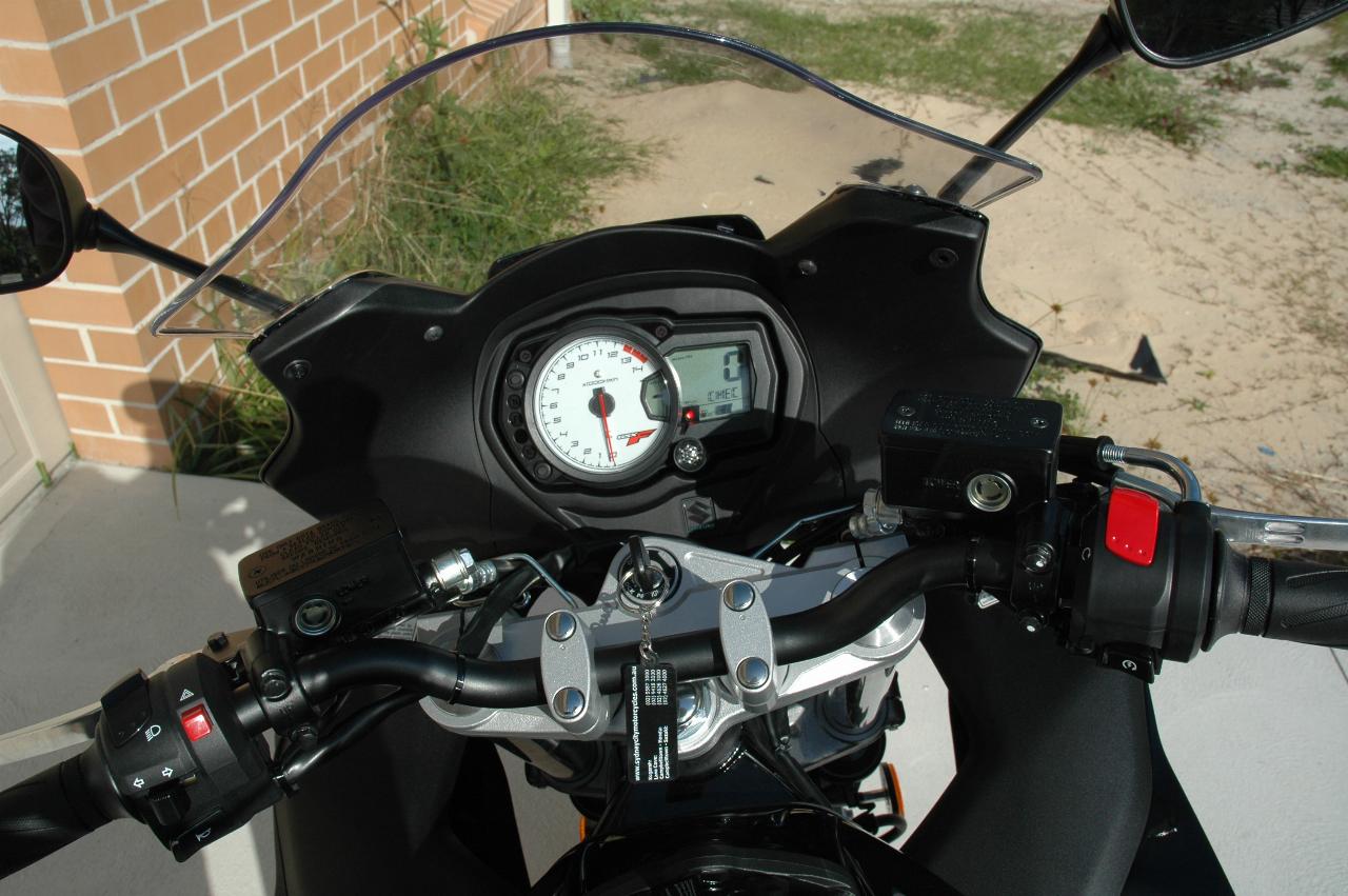 Suzuki GSX650F on its first visit home