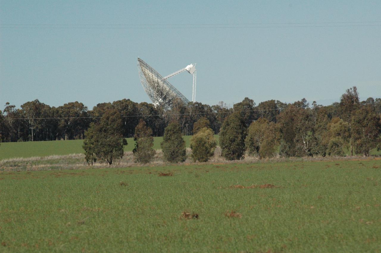 View of telescope from 1 km away - over tree tops