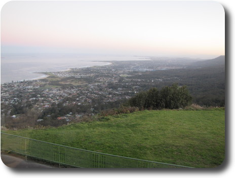 Cliff top view of coastal area with bays and beaches