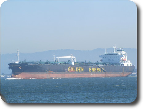 Oil tanker passing