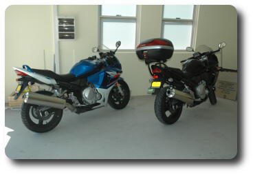 Two GSX-650F bikes in my garage