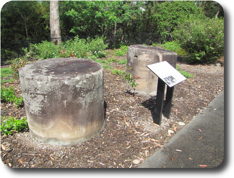 Two 1.2m diameter rock cylinders used to determine the dam's location