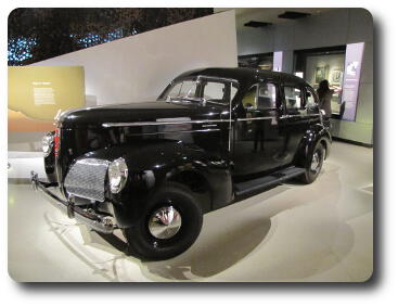 Shiny black 1940's Studebaker sedan