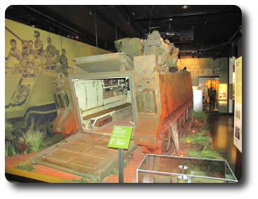 Armoured personnel carrier, viewed from rear, door open