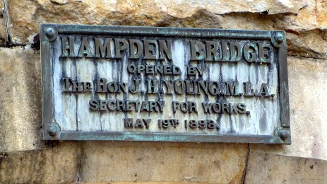 Plaque on bridge about opening ceremony