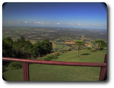 Wide angle view over river plain