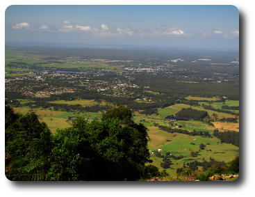 Mountain view of city of Nowra