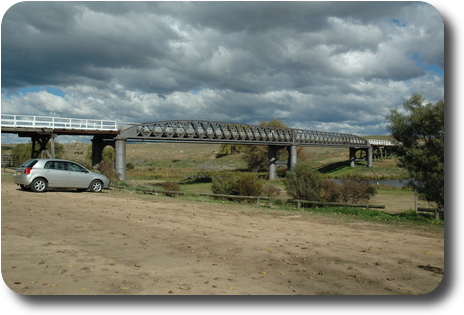 River bridge with just a trickle underneath