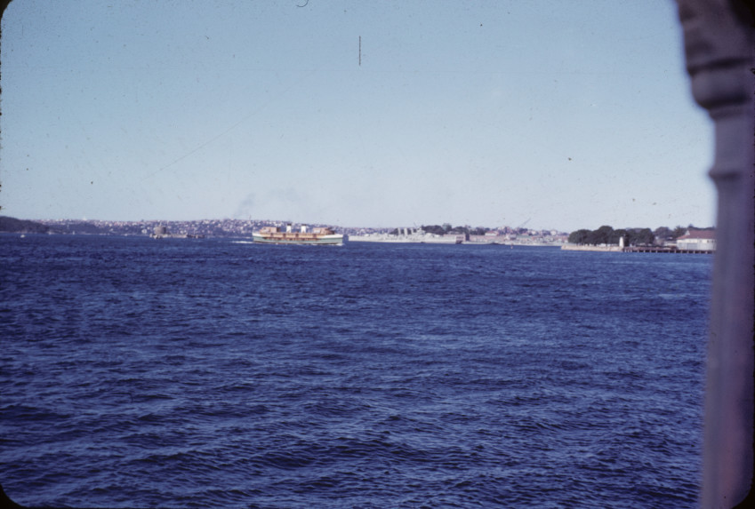 Pinchgut and Sydney Harbour, including Garden Island, from under the Harbour Bridge