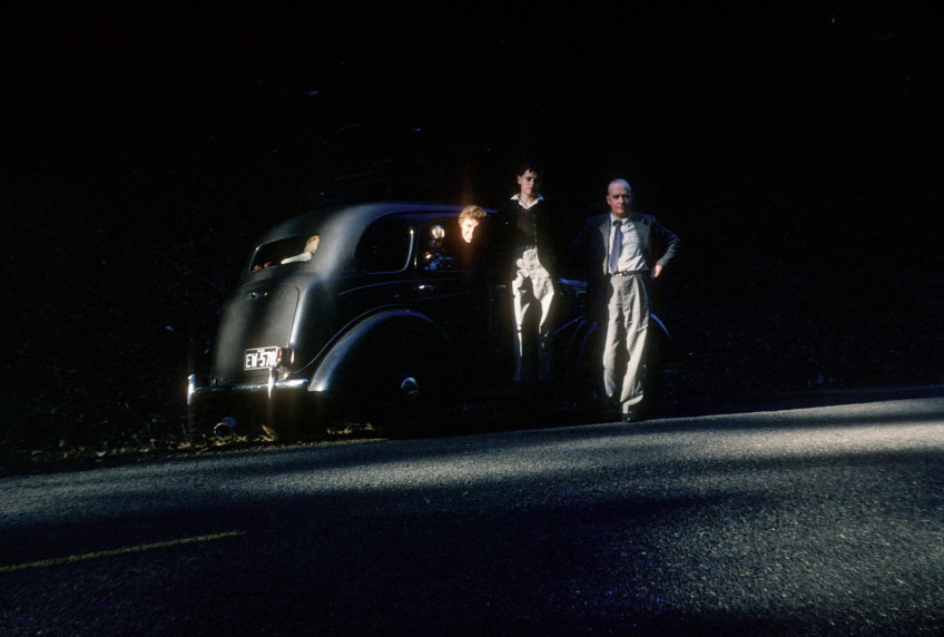 Probably National Park; L to R: Lindsay and Clarice in car, Peter, Ron