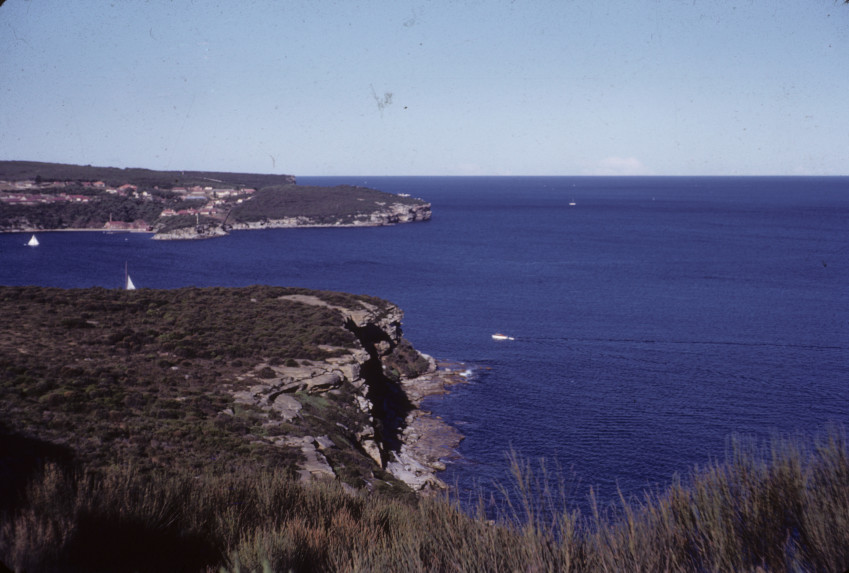 Possibly from Balgowlah Heights headland, looking to North Head and old quarantine station