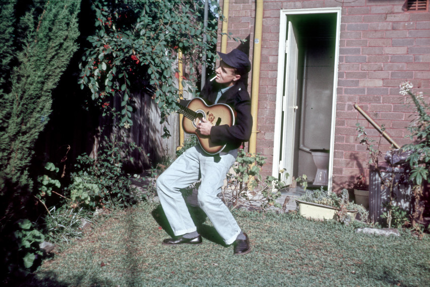 Barry performing in the back yard of 42 Darley Road, Bardwell Park