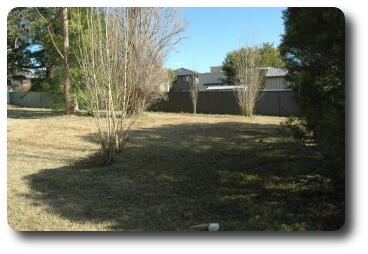 From driveway, looking west