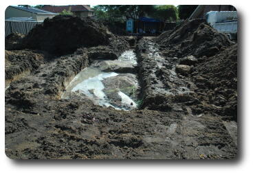 Trench in ground